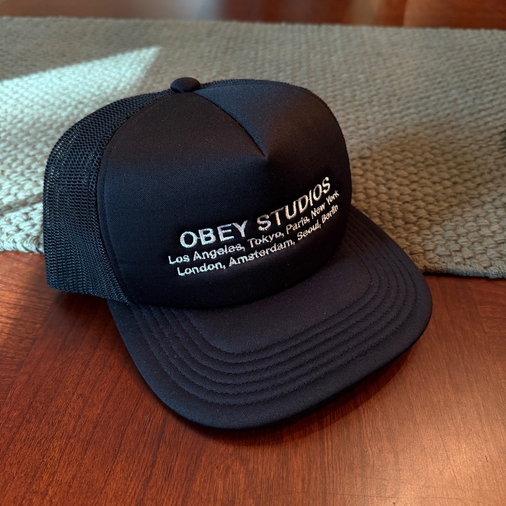 Obey Black Mesh Trucker Hat